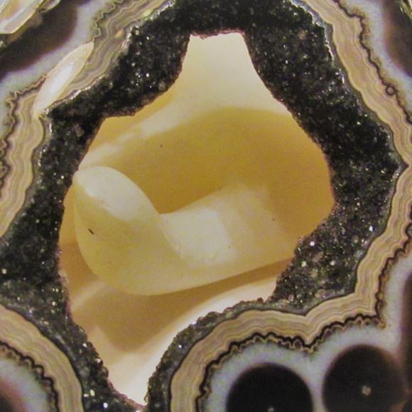 Amazing Larimar Crystal Druzy Agate Slice Necklace - Picture 8 of 8